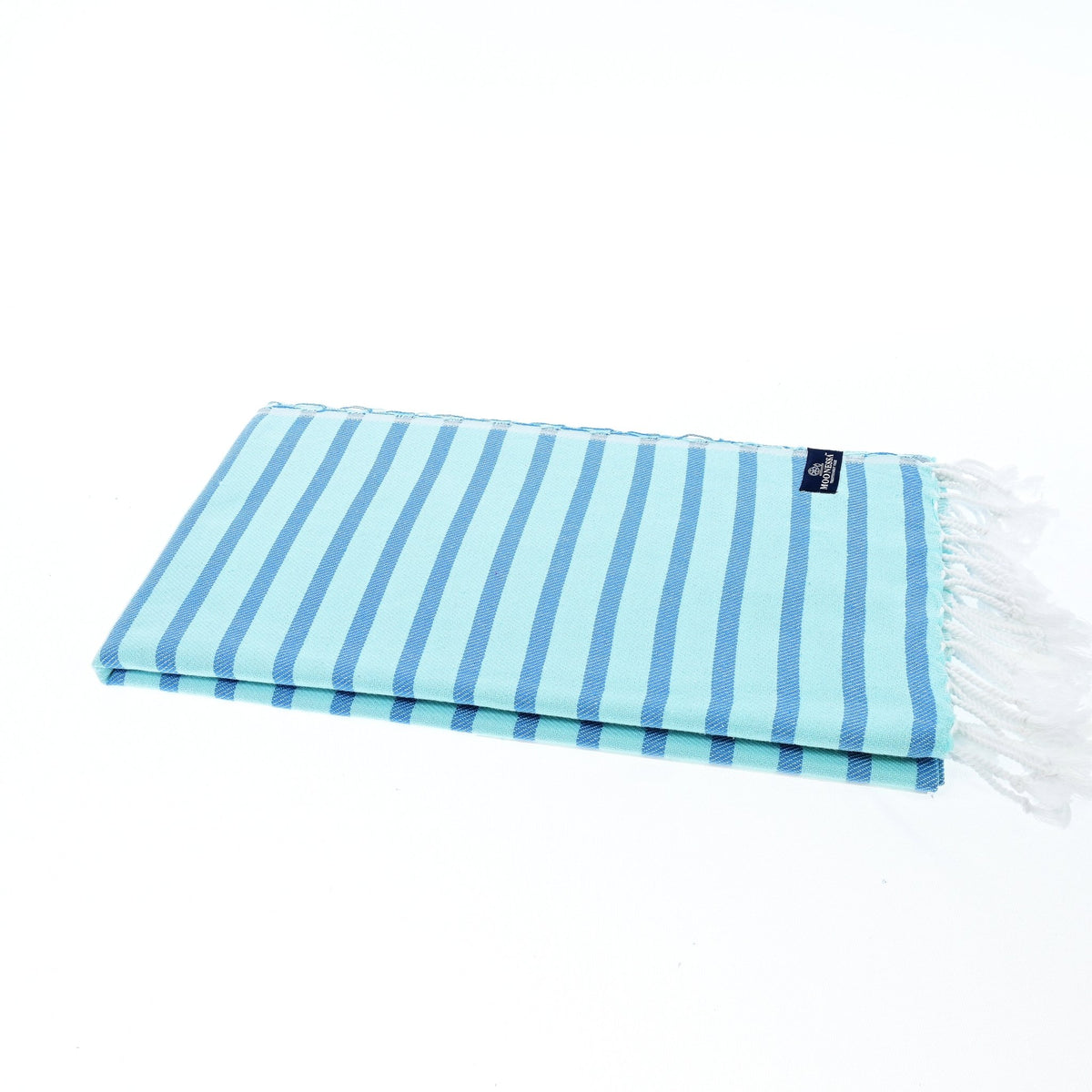 Dublin Series Turkish Towel, Combed Cotton, Navy - Mint, 380g - Turkish Towel - MOONESSA Australia