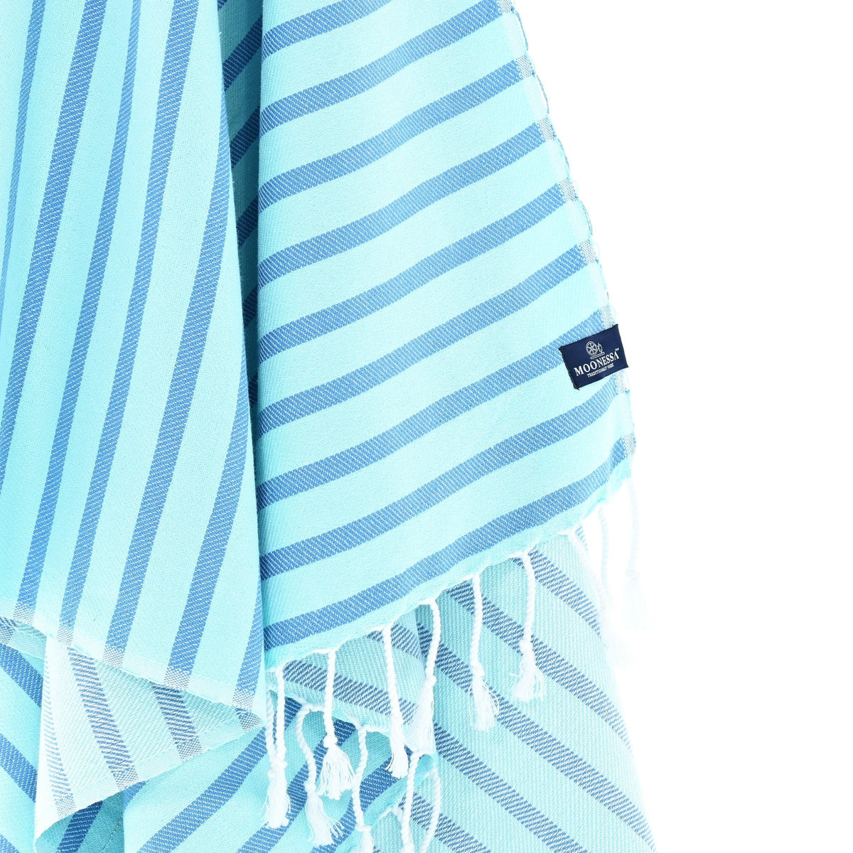 Dublin Series Turkish Towel, Combed Cotton, Navy - Mint, 380g - Turkish Towel - MOONESSA Australia