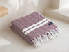 Istanbul Burgundy Turkish towel in a quiet minimal coastal interior