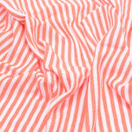 Oxford Series Turkish Towel, Combed Cotton, Orange - White, 430g - Turkish Towel - MOONESSA Australia