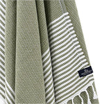Perth Series Turkish Towel, Combed Cotton, Khaki, 440g - Turkish Towel - MOONESSA Australia