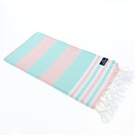 Bondi Beach Series Turkish Towel, Combed Cotton, Candy - Mint, 340g - Turkish Towel - MOONESSA Australia