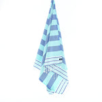 Bondi Beach Series Turkish Towel, Combed Cotton, Navy - Mint, 340g - Turkish Towel - MOONESSA Australia