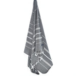 Buldan Series Turkish Towel, Combed Cotton, Black, 340g - Turkish Towel - MOONESSA Australia