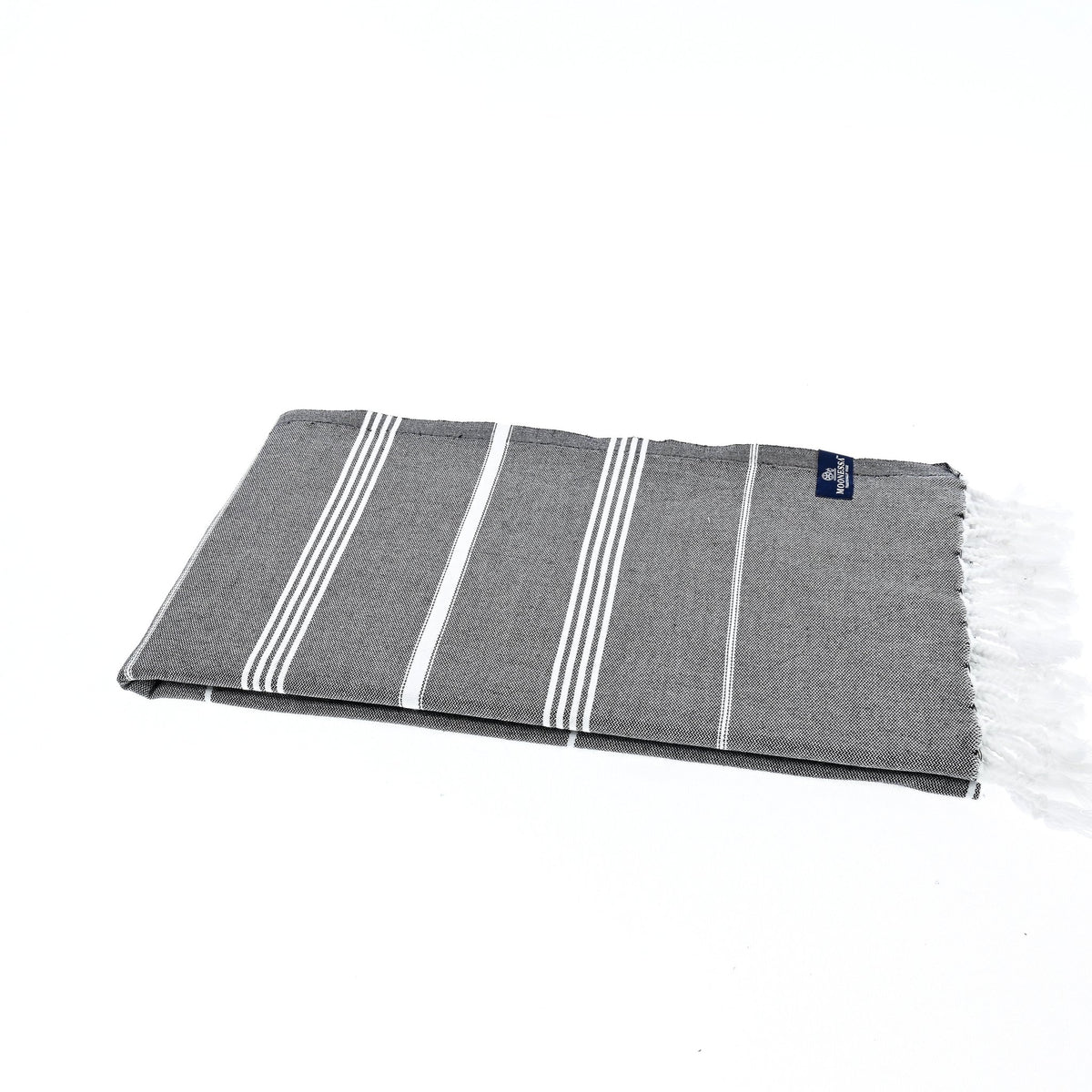 Buldan Series Turkish Towel, Combed Cotton, Black, 340g - Turkish Towel - MOONESSA Australia