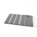 Buldan Series Turkish Towel, Combed Cotton, Black, 340g - Turkish Towel - MOONESSA Australia