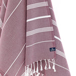 Buldan Series Turkish Towel, Combed Cotton, Damson, 340g - Turkish Towel - MOONESSA Australia