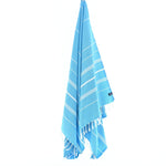 Buldan Series Turkish Towel, Combed Cotton, Turquoise, 340g - Turkish Towel - MOONESSA Australia