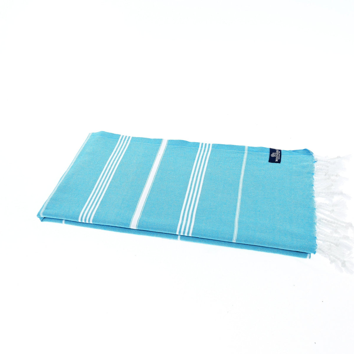 Buldan Series Turkish Towel, Combed Cotton, Turquoise, 340g - Turkish Towel - MOONESSA Australia