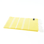 Buldan Series Turkish Towel, Combed Cotton, Yellow, 340g - Turkish Towel - MOONESSA Australia