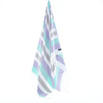 Fremantle Series Turkish Towel, Combed Cotton, Lilac - Mint - Grey, 340g - Turkish Towel - MOONESSA Australia