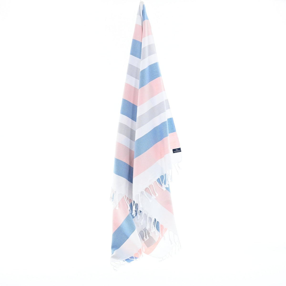 Fremantle Series Turkish Towel, Combed Cotton, Pink - Blue - Grey, 340g - Turkish Towel - MOONESSA Australia