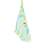 Gold Coast Series Turkish Towel, Combed Cotton, Mint - Mustard, 450g - Turkish Towel - MOONESSA Australia