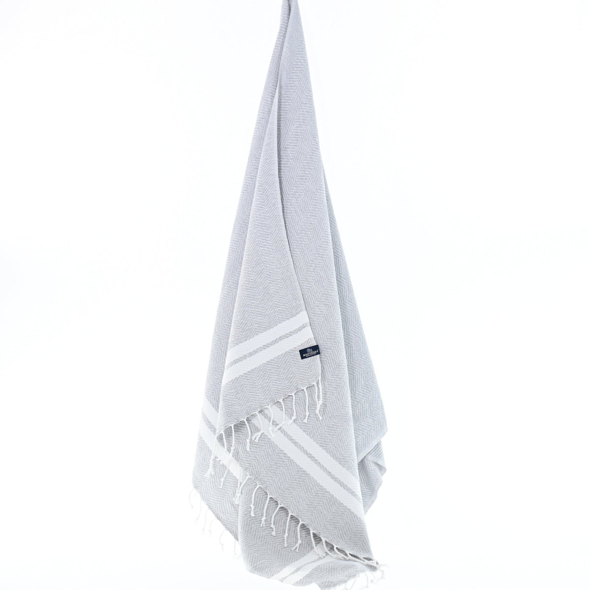 Istanbul Series Turkish Towel, Combed Cotton, Grey, 490g - Turkish Towel - MOONESSA Australia