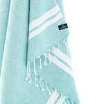 Istanbul Series Turkish Towel, Combed Cotton, Mint, 490g - Turkish Towel - MOONESSA Australia