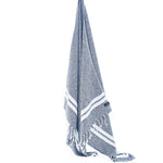 Istanbul Series Turkish Towel, Combed Cotton, Navy, 490g - Turkish Towel - MOONESSA Australia