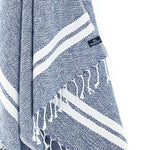 Istanbul Series Turkish Towel, Combed Cotton, Navy, 490g - Turkish Towel - MOONESSA Australia