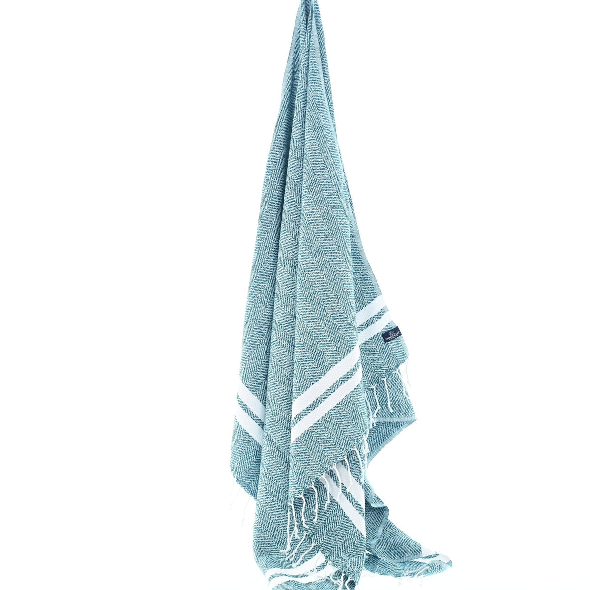 Istanbul Series Turkish Towel, Combed Cotton, Teal, 490g - Turkish Towel - MOONESSA Australia