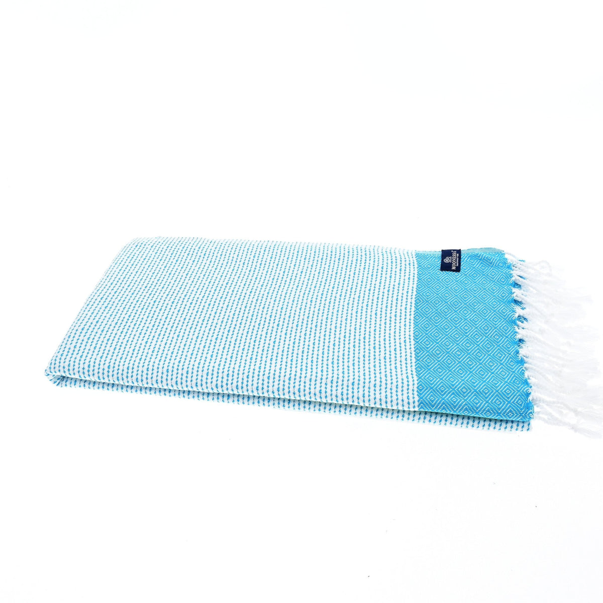 Milan Series Turkish Towel, Combed Cotton, Aqua, 410g - Turkish Towel - MOONESSA Australia