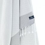 Milan Series Turkish Towel, Combed Cotton, Grey, 410g - Turkish Towel - MOONESSA Australia