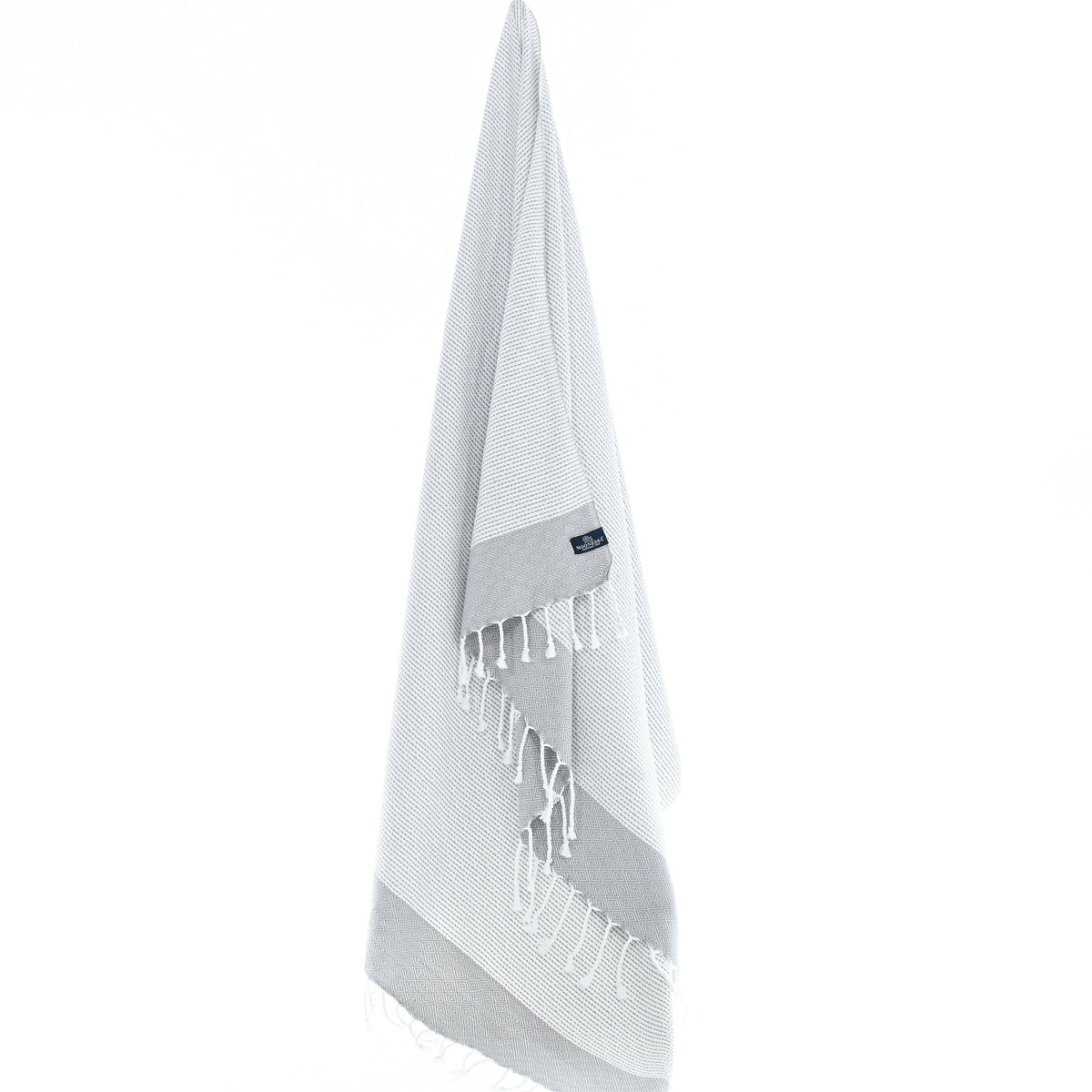 Milan Series Turkish Towel, Combed Cotton, Grey, 410g - Turkish Towel - MOONESSA Australia