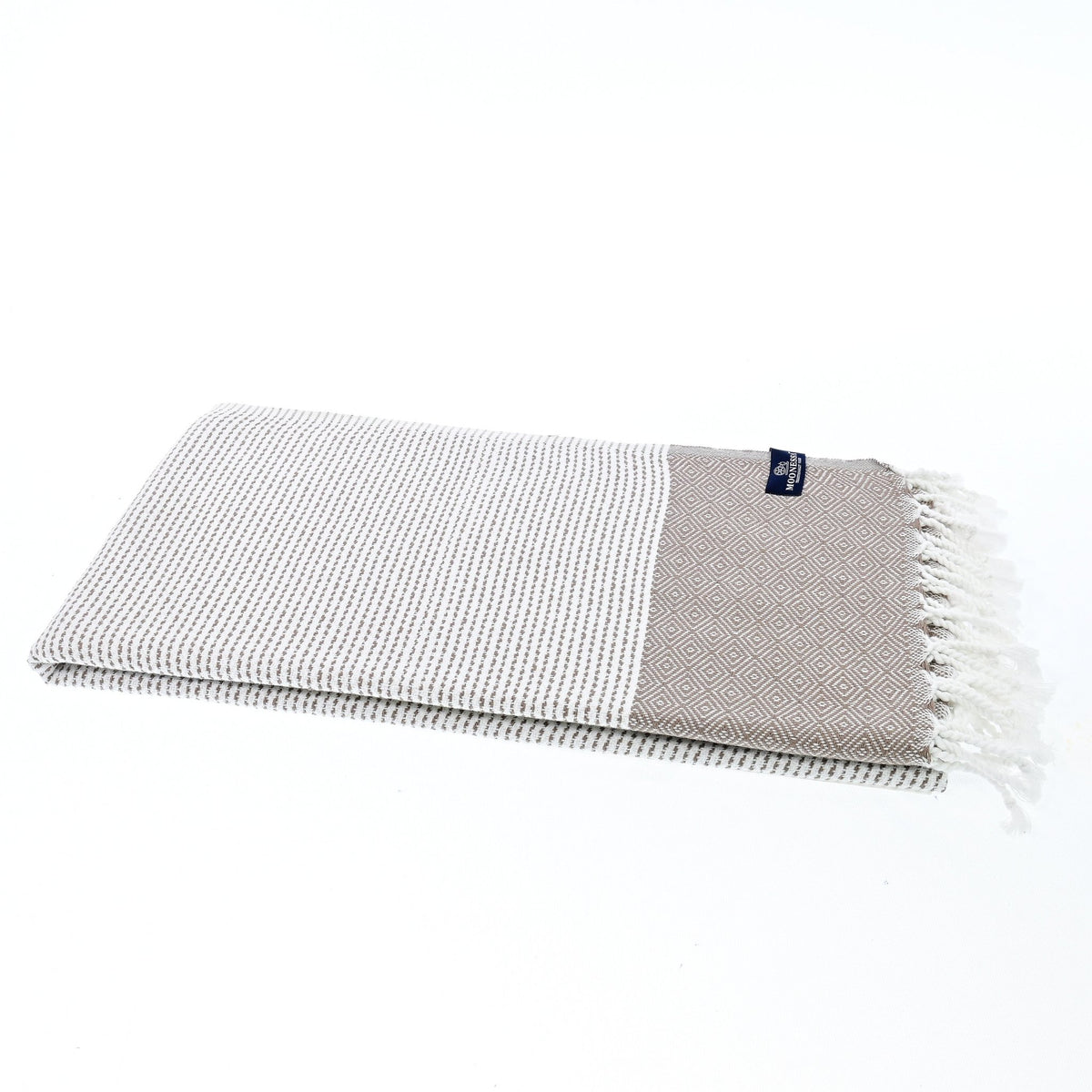 Milan Series Turkish Towel, Combed Cotton, Mocha, 410g - Turkish Towel - MOONESSA Australia