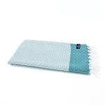 Milan Series Turkish Towel, Combed Cotton, Teal, 410g - Turkish Towel - MOONESSA Australia