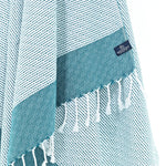Milan Series Turkish Towel, Combed Cotton, Teal, 410g - Turkish Towel - MOONESSA Australia