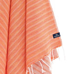 Nairobi Series Turkish Towel, Combed Cotton, Orange - Melon, 450g - Turkish Towel - MOONESSA Australia
