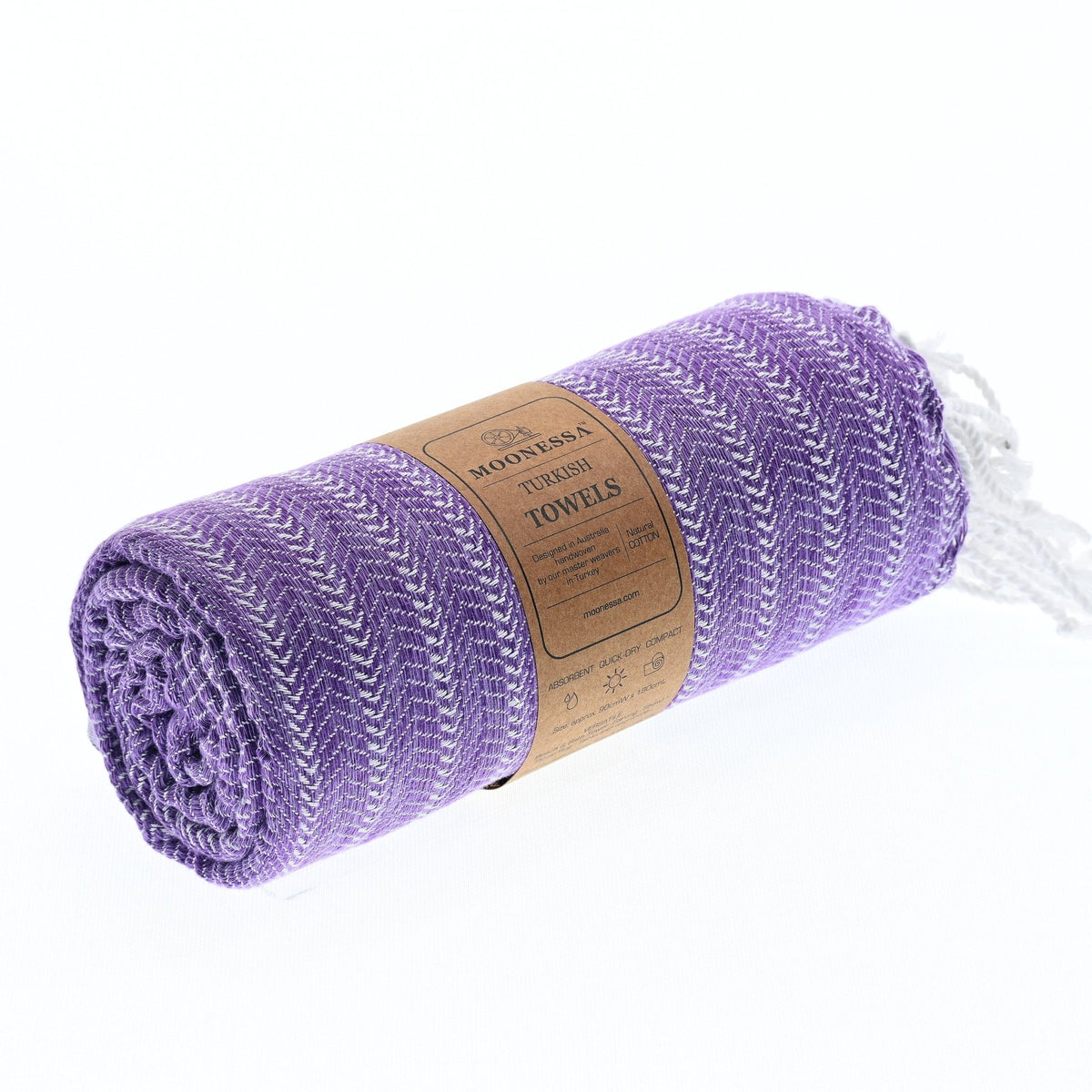 Nairobi Series Turkish Towel, Combed Cotton, Purple - Lilac, 450g - Turkish Towel - MOONESSA Australia