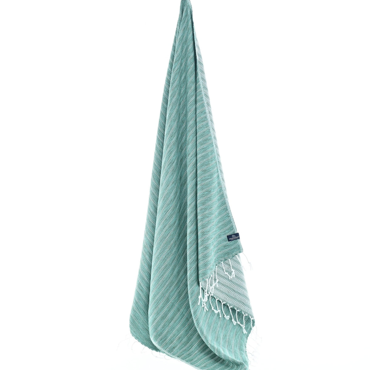 Nairobi Series Turkish Towel, Combed Cotton, Teal - Mint, 450g - Turkish Towel - MOONESSA Australia