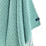 Nairobi Series Turkish Towel, Combed Cotton, Teal - Mint, 450g - Turkish Towel - MOONESSA Australia