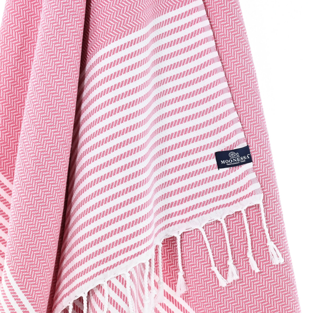 Perth Series Turkish Towel, Combed Cotton, Rose Pink, 440g - Turkish Towel - MOONESSA Australia