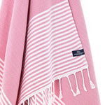 Perth Series Turkish Towel, Combed Cotton, Rose Pink, 440g - Turkish Towel - MOONESSA Australia