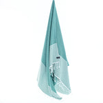 Perth Series Turkish Towel, Combed Cotton, Teal, 440g - Turkish Towel - MOONESSA Australia