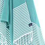 Perth Series Turkish Towel, Combed Cotton, Teal, 440g - Turkish Towel - MOONESSA Australia