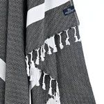 Sydney Series Turkish Towel, Combed Cotton, Black, 410g - Turkish Towel - MOONESSA Australia