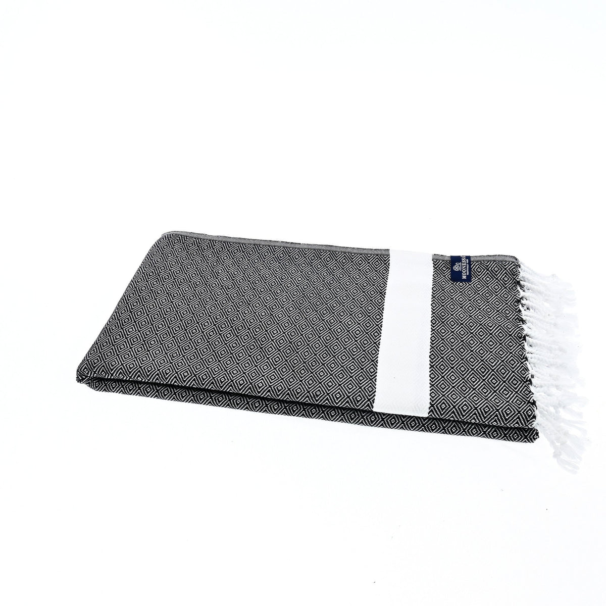 Sydney Series Turkish Towel, Combed Cotton, Black, 410g - Turkish Towel - MOONESSA Australia