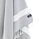 Sydney Series Turkish Towel, Combed Cotton, Grey, 410g - Turkish Towel - MOONESSA Australia