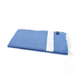 Sydney Series Turkish Towel, Combed Cotton, Royal Blue, 410g - Turkish Towel - MOONESSA Australia